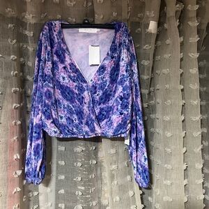 Astr Multicolor Wrap Blouse